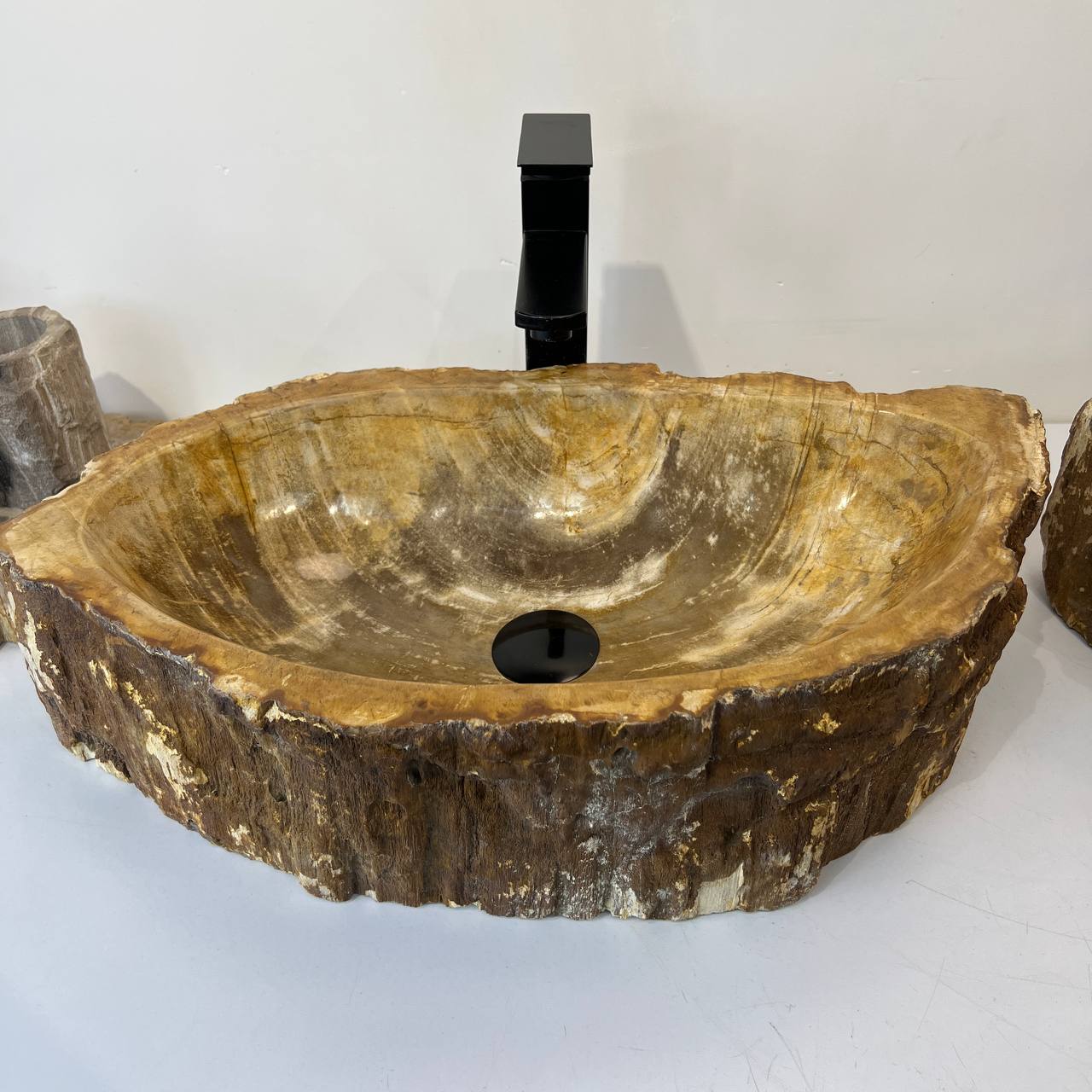 Раковина из окаменелого дерева ПАРА! OD-67003 61*34*15 из натурального камня