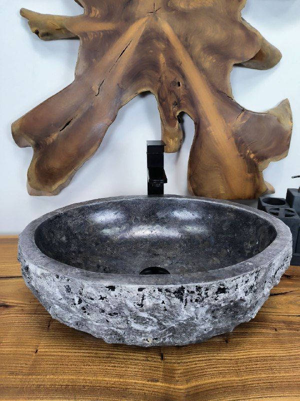 Раковина из мрамора Erozy Black EM-66623 50х38х16 из натурального камня