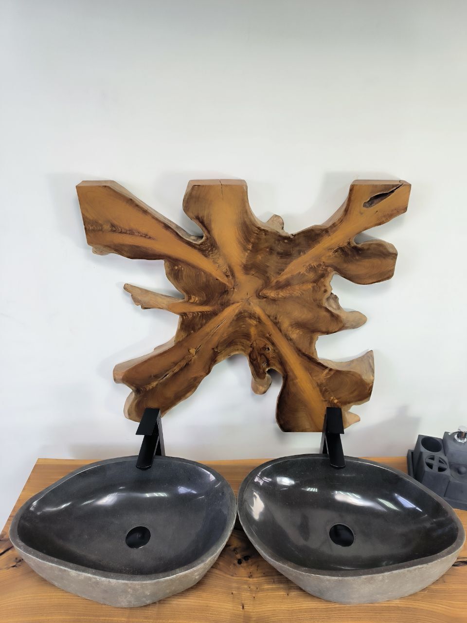 Раковина из речного камня ПАРА! RS-66629 57х35х15 из натурального камня