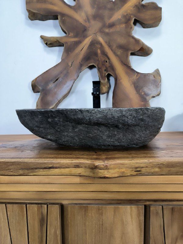 Раковина из речного камня RS-66705 55х42х15 из натурального камня