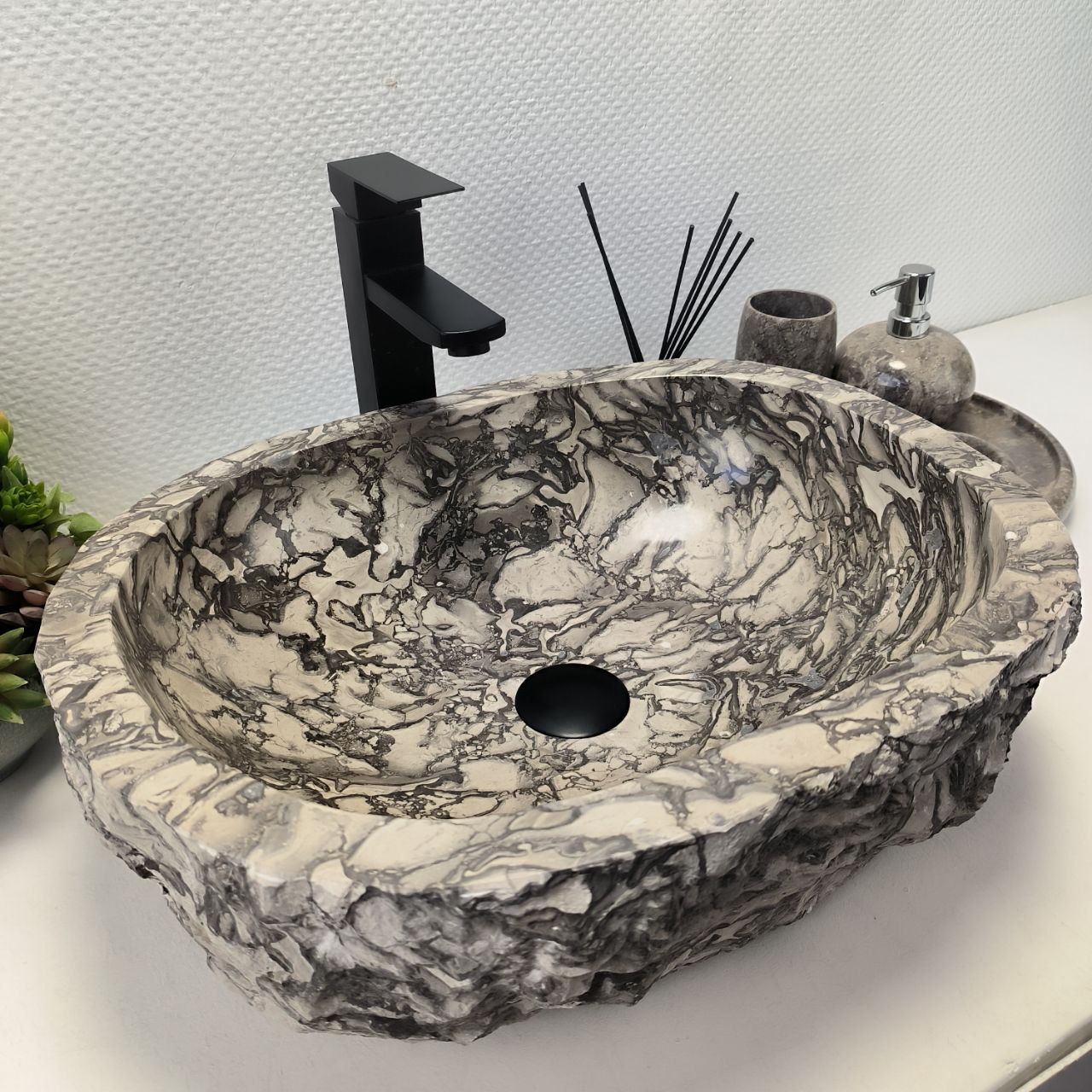 Раковина из мрамора Erozy Doreng EM-62670 51*41*15 из натурального камня