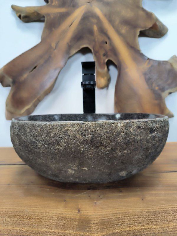 Раковина из речного камня RS-66271 36х30х14 из натурального камня