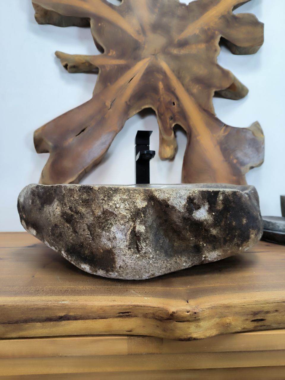 Раковина из речного камня RS-66331 50х42х15 из натурального камня