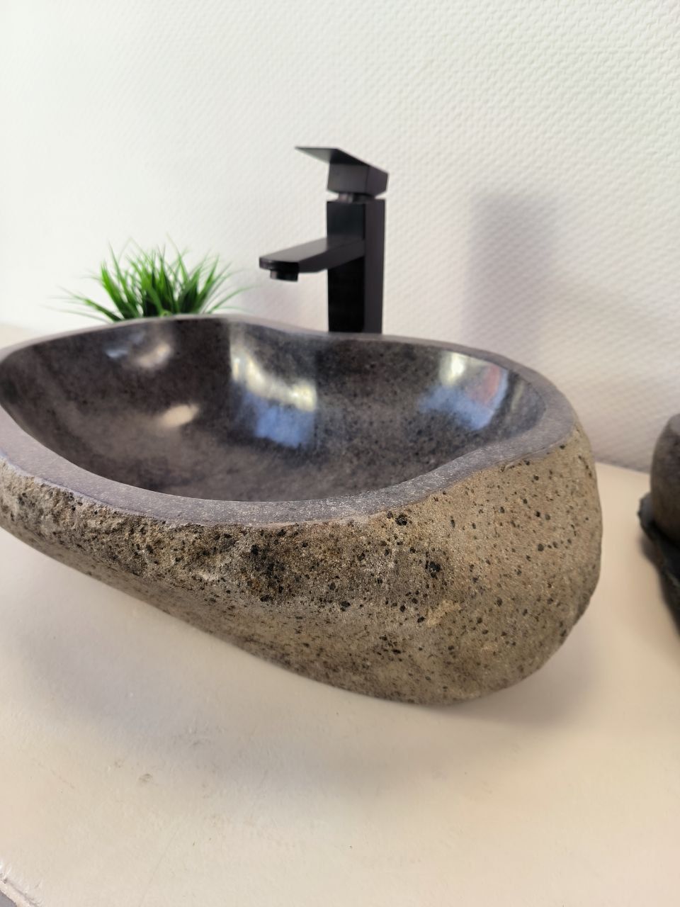 Раковина из речного камня RS-65971 51х36х15 из натурального камня