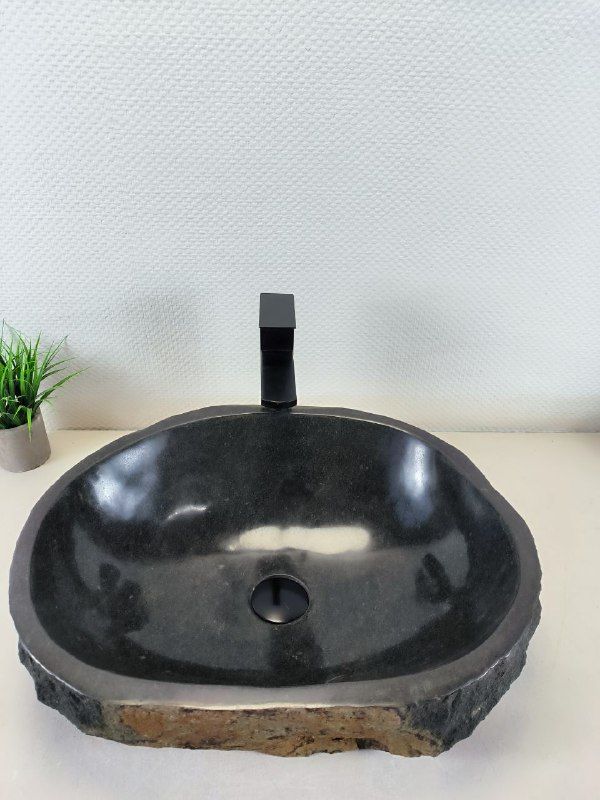 Раковина из андезита Erozy Black EA-66238 52х41х15 из натурального камня