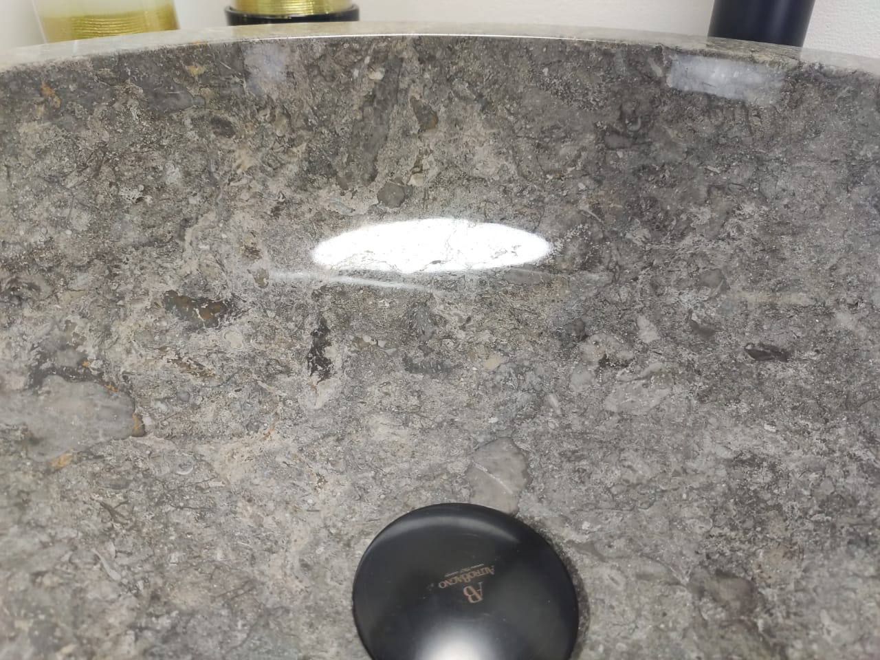 Раковина из мрамора Bowl Grey Marmo Medium BM-60034 45*45*15 из натурального камня