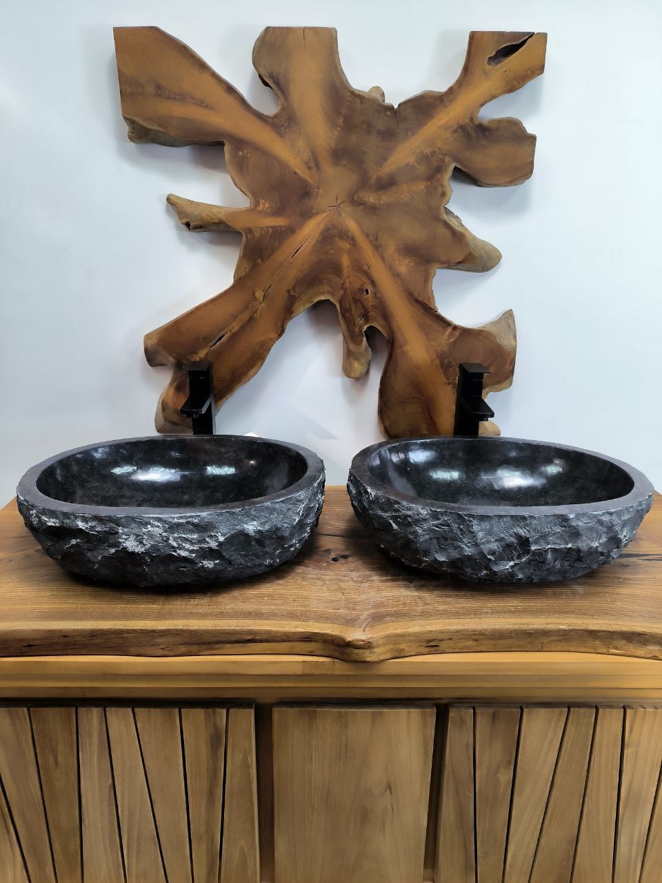 Раковина из мрамора ПАРА! Erozy Black EM-66599 51х40х15 из натурального камня