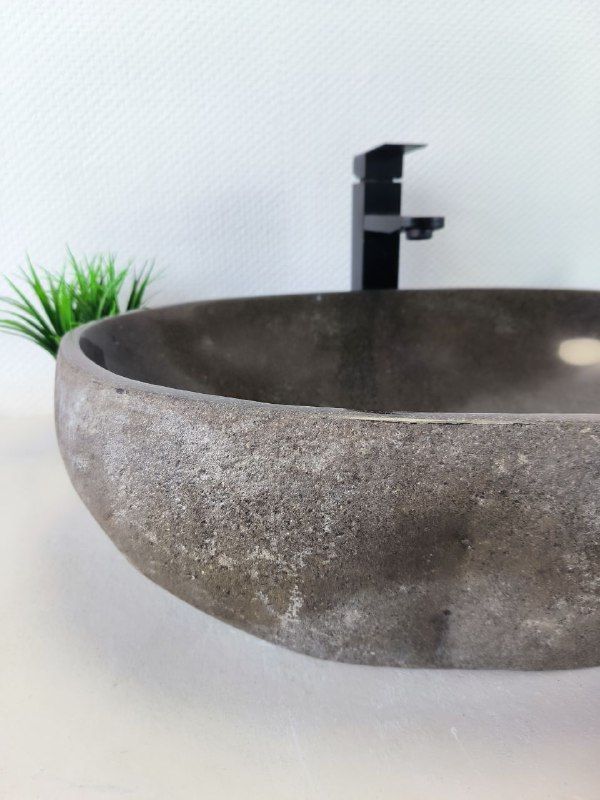 Раковина из речного камня RS-66203 58х42х16 из натурального камня