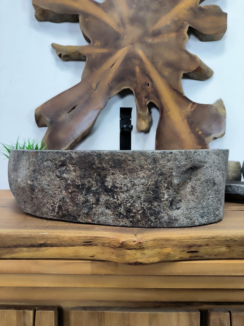 Раковина из речного камня RS-66346 60х40х15 из натурального камня
