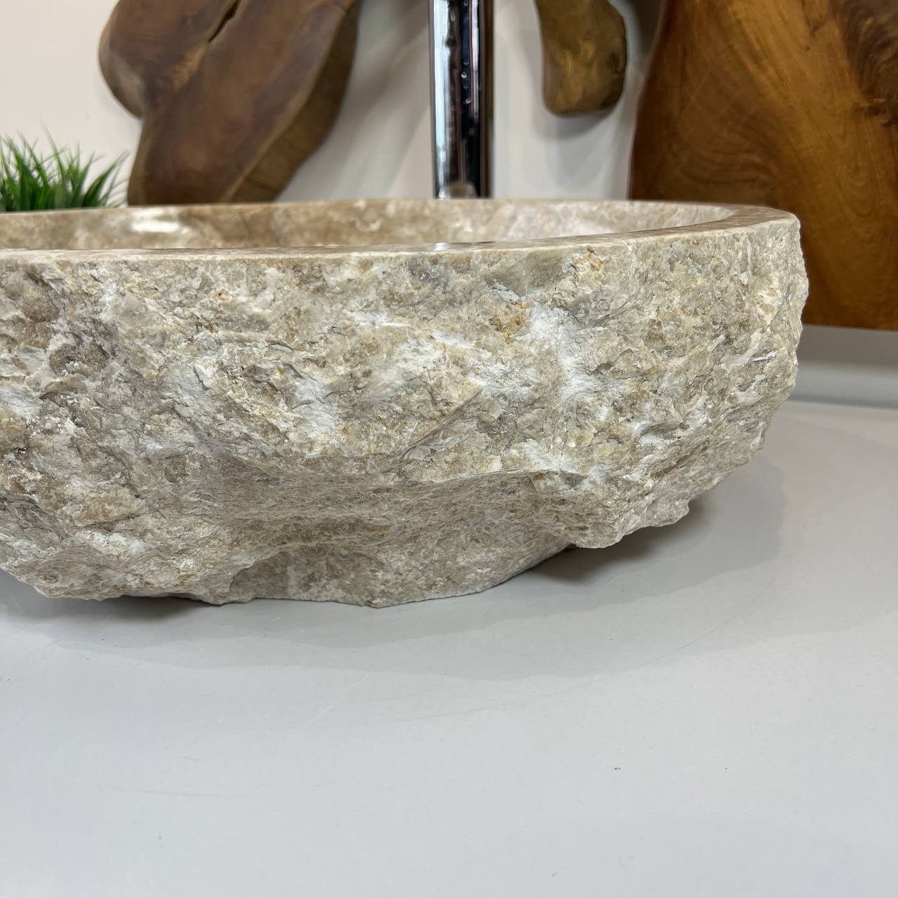 Раковина из мрамора Erozy Cream EM-66813 51*42*15 из натурального камня 