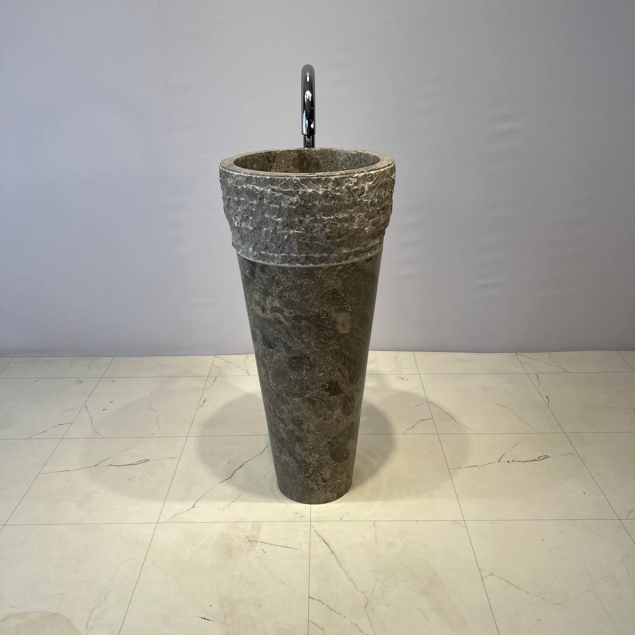 Раковина напольная из мрамора Erozy Top Grey MN-67044 40*40*90