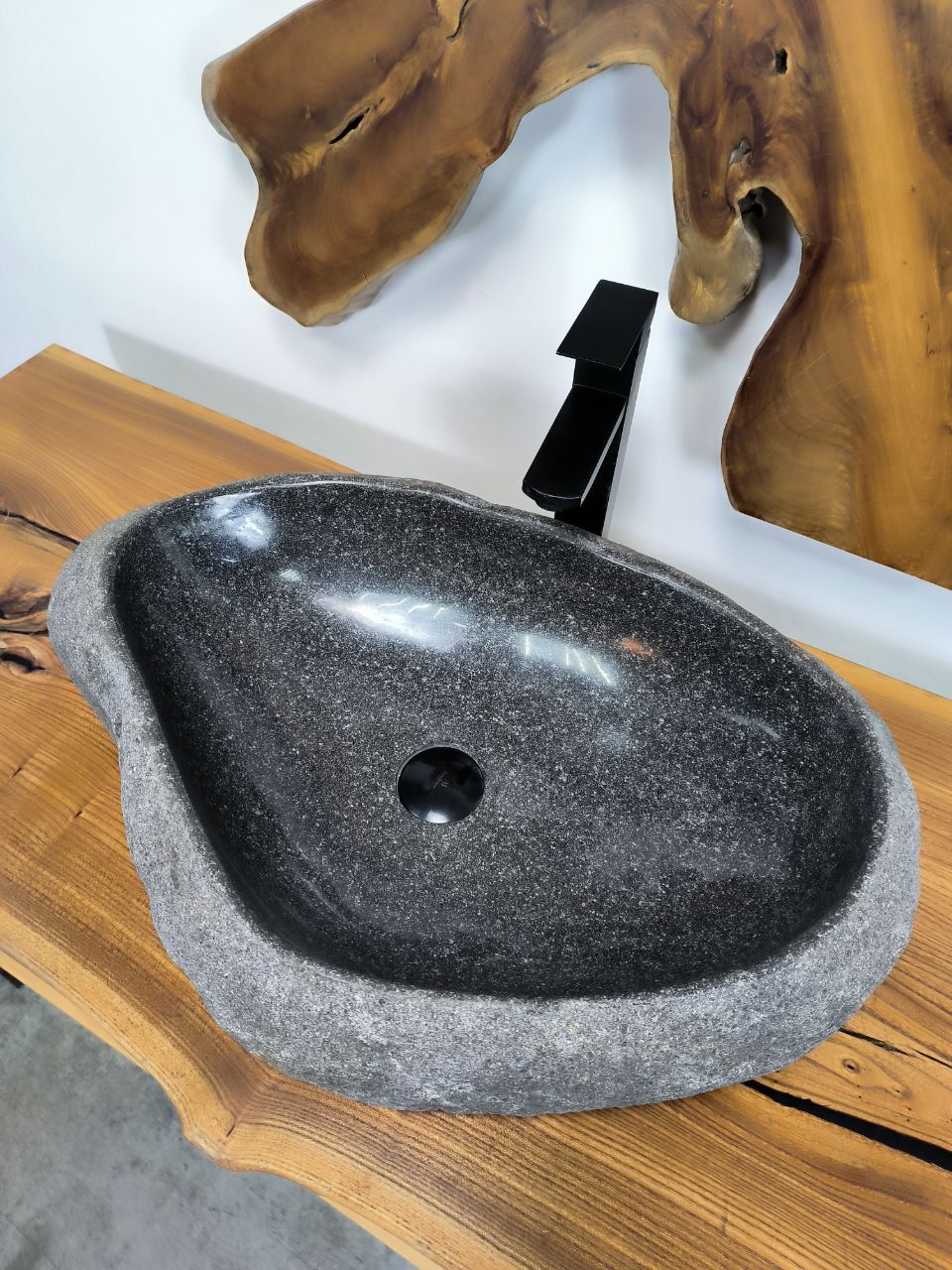 Раковина из речного камня RS-66564 63х45х15 из натурального камня