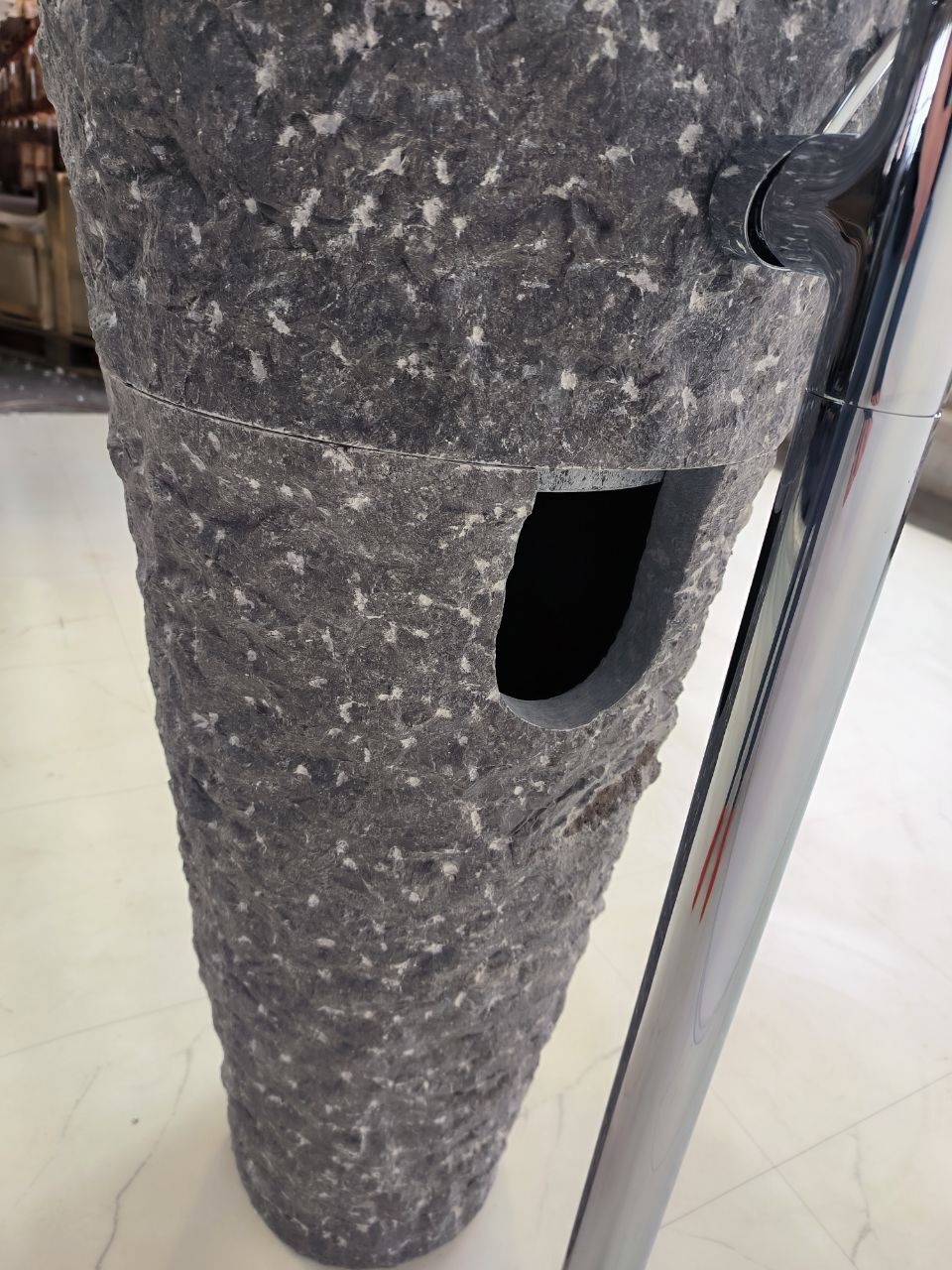 Раковина напольная из мрамора Pedestal Grey Marmo MN-65917 45х45х90 из натурального камня