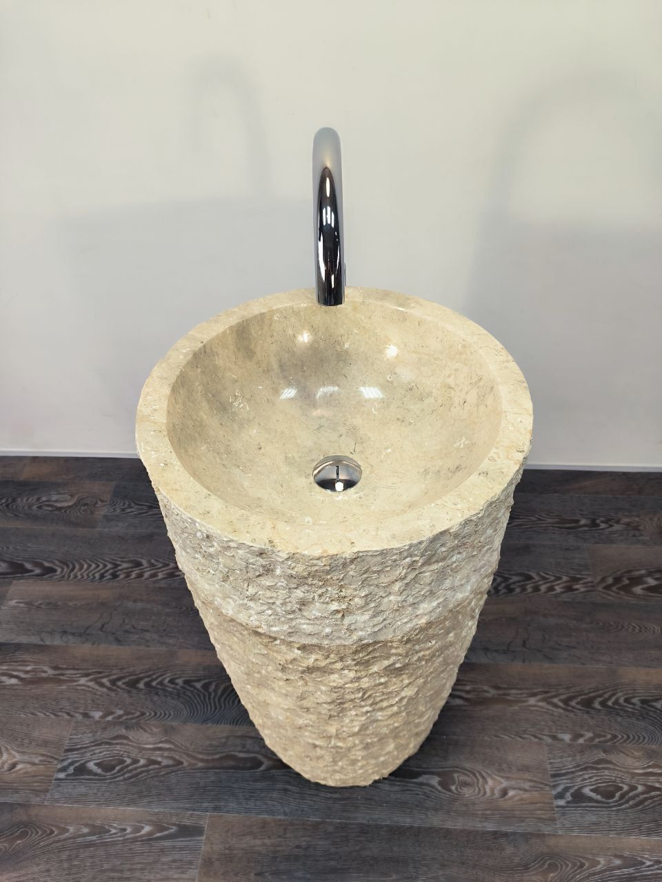 Раковина напольная из мрамора Pedestal Cream Marmo MN-65910 45х45х90 из натурального камня