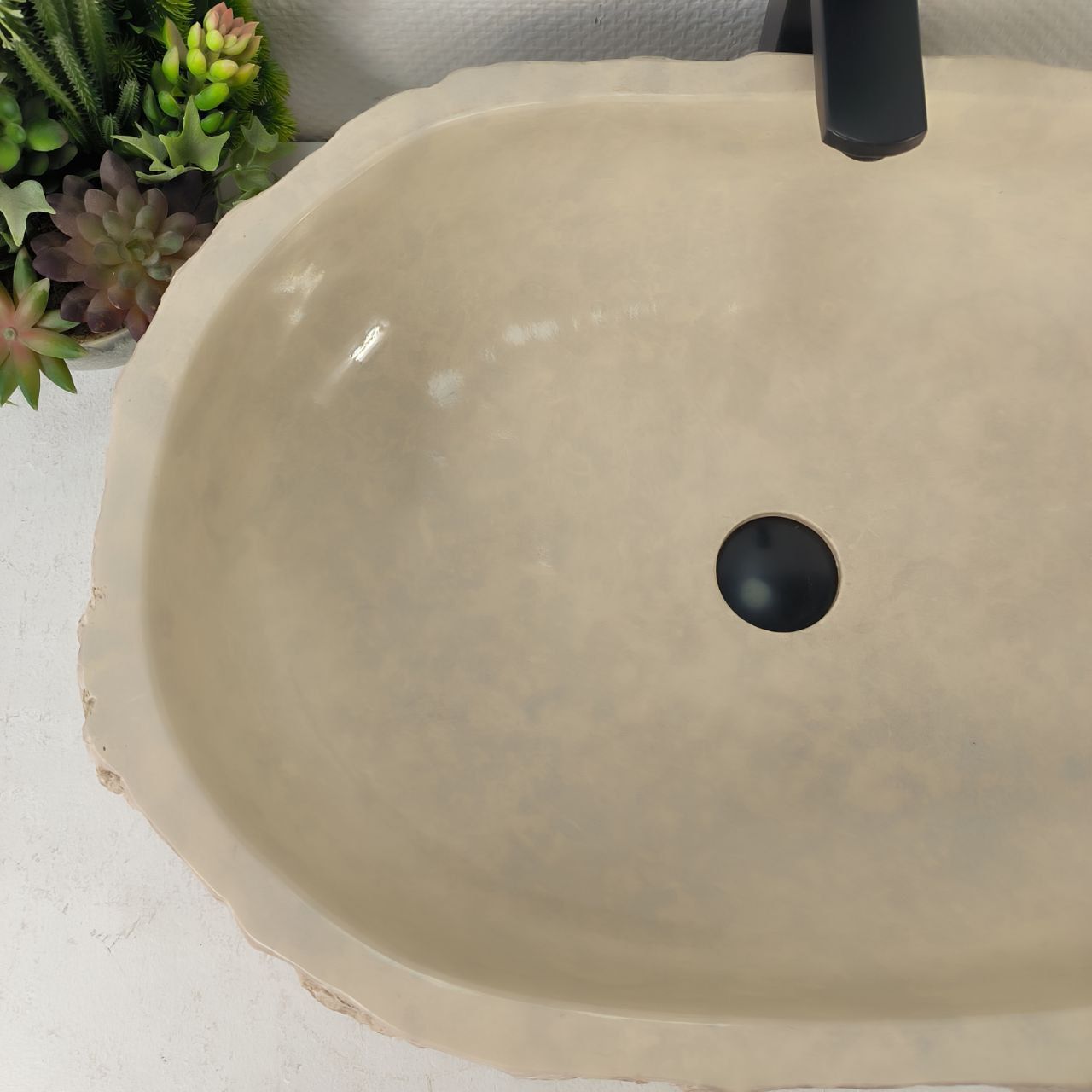 Раковина из мрамора Erozy Cream EM-65098 65*47*16 из натурального камня