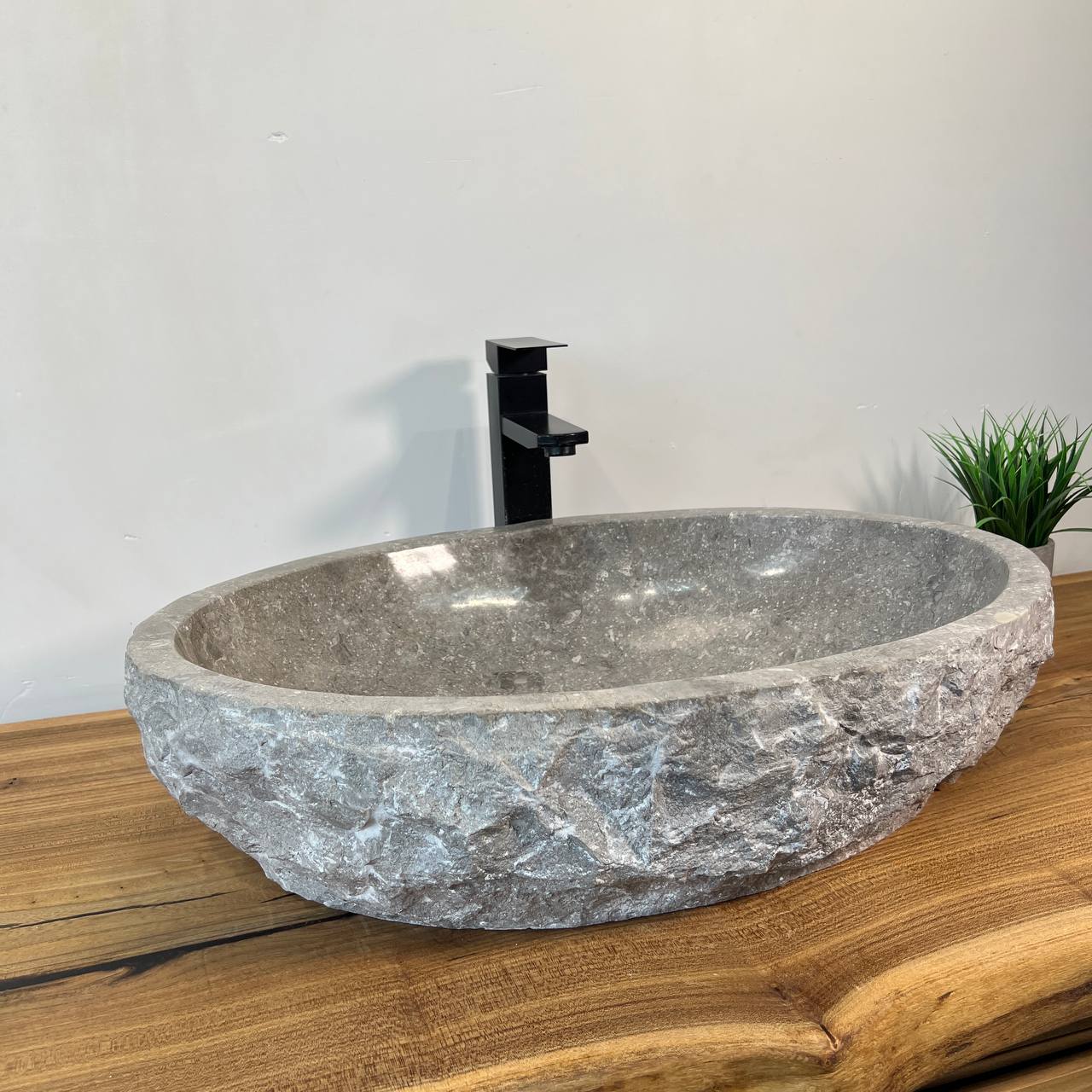 Раковина из мрамора Erozy Grey EM-66990 60*42*15 из натурального камня