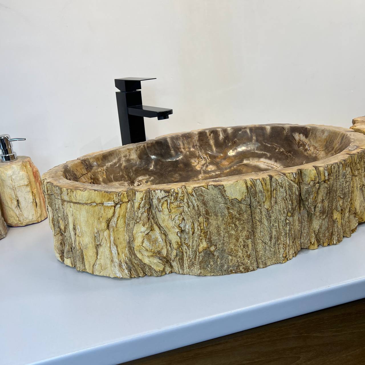 Раковина из окаменелого дерева ПАРА! OD-66906 70*47*15 из натурального камня