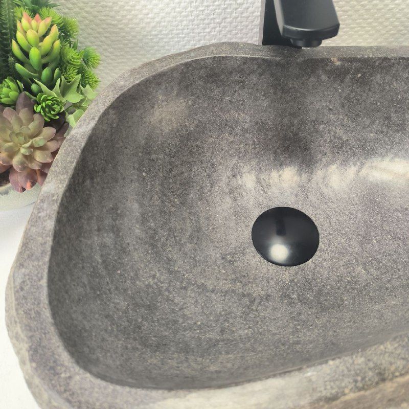 Раковина из речного камня RS-63657 (45*37*15) из натурального камня