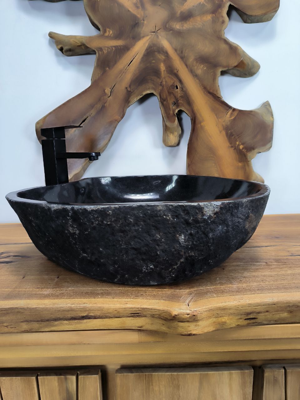 Раковина из речного камня RS-66569 54х48х15 из натурального камня