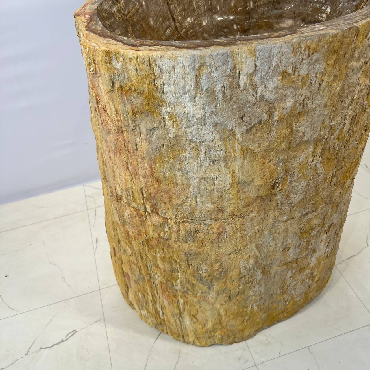 Раковина напольная из окаменелого дерева ODN-67064 63*46*90