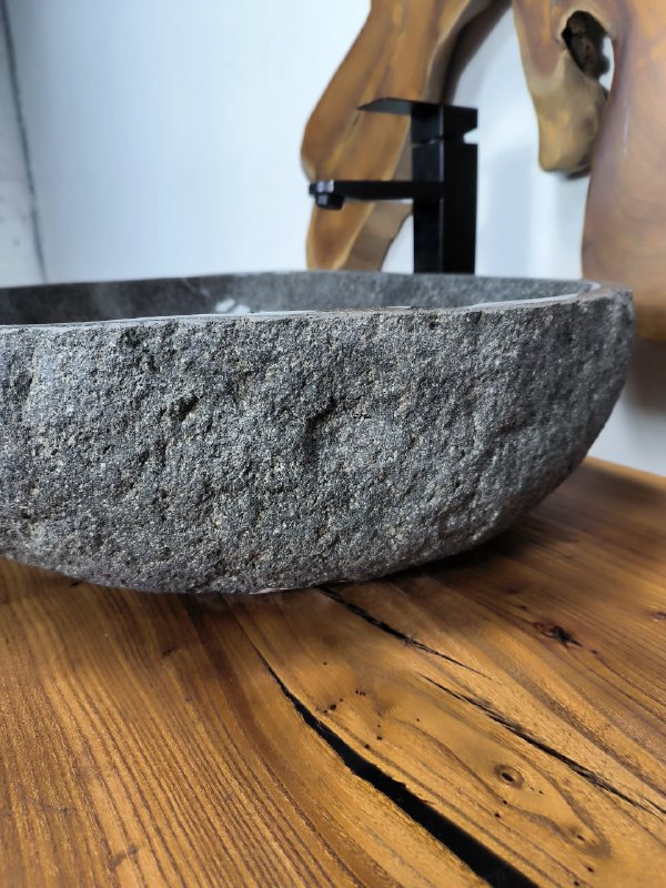 Раковина из речного камня RS-66710 56х46х16 из натурального камня
