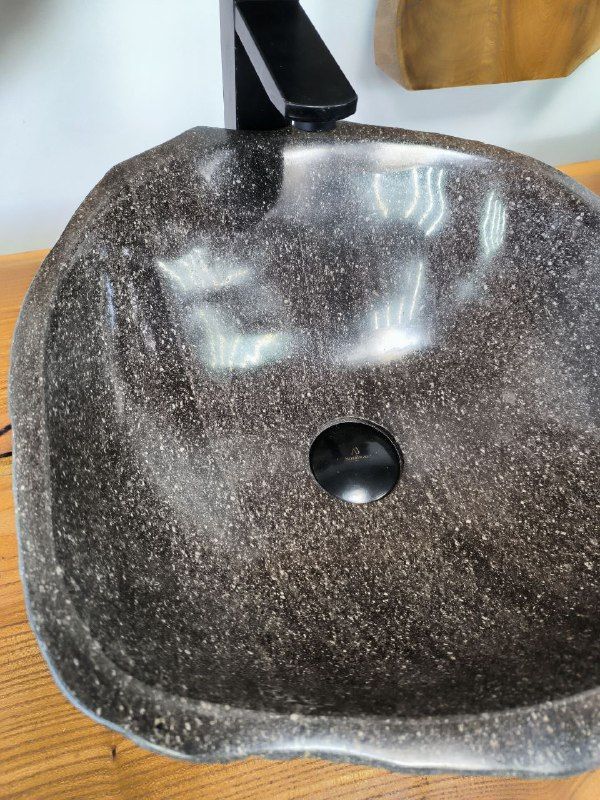 Раковина из речного камня RS-66481 42х42х15 из натурального камня