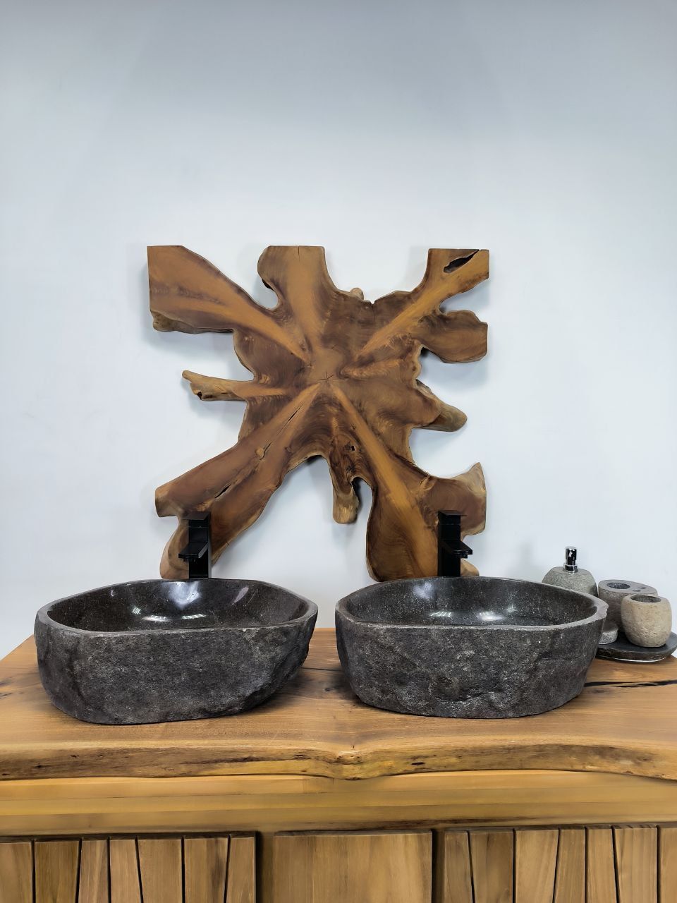 Раковина из речного камня ПАРА! RS-66393 51х35х16 из натурального камня