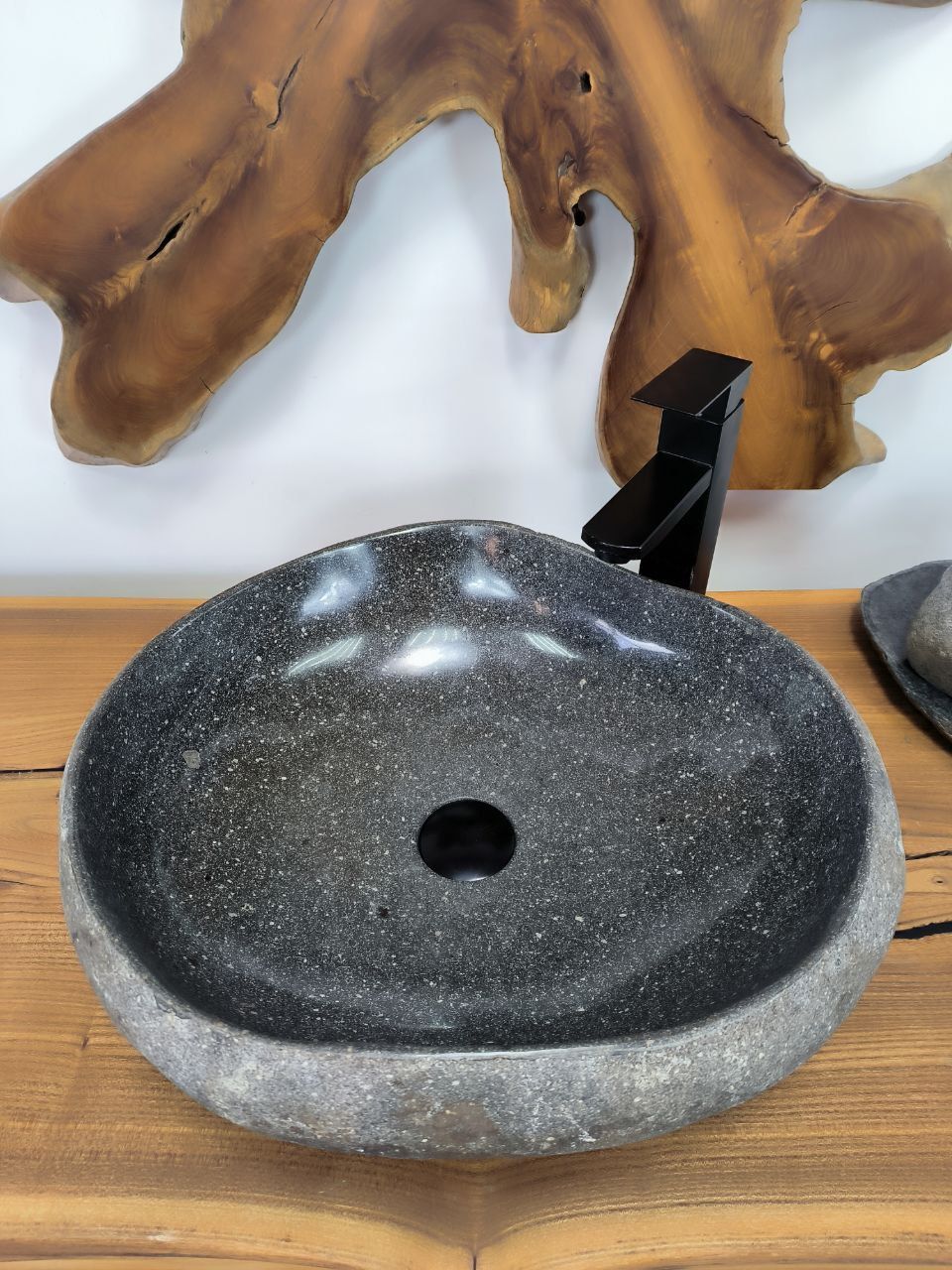Раковина из речного камня RS-66291 50х43х15 из натурального камня