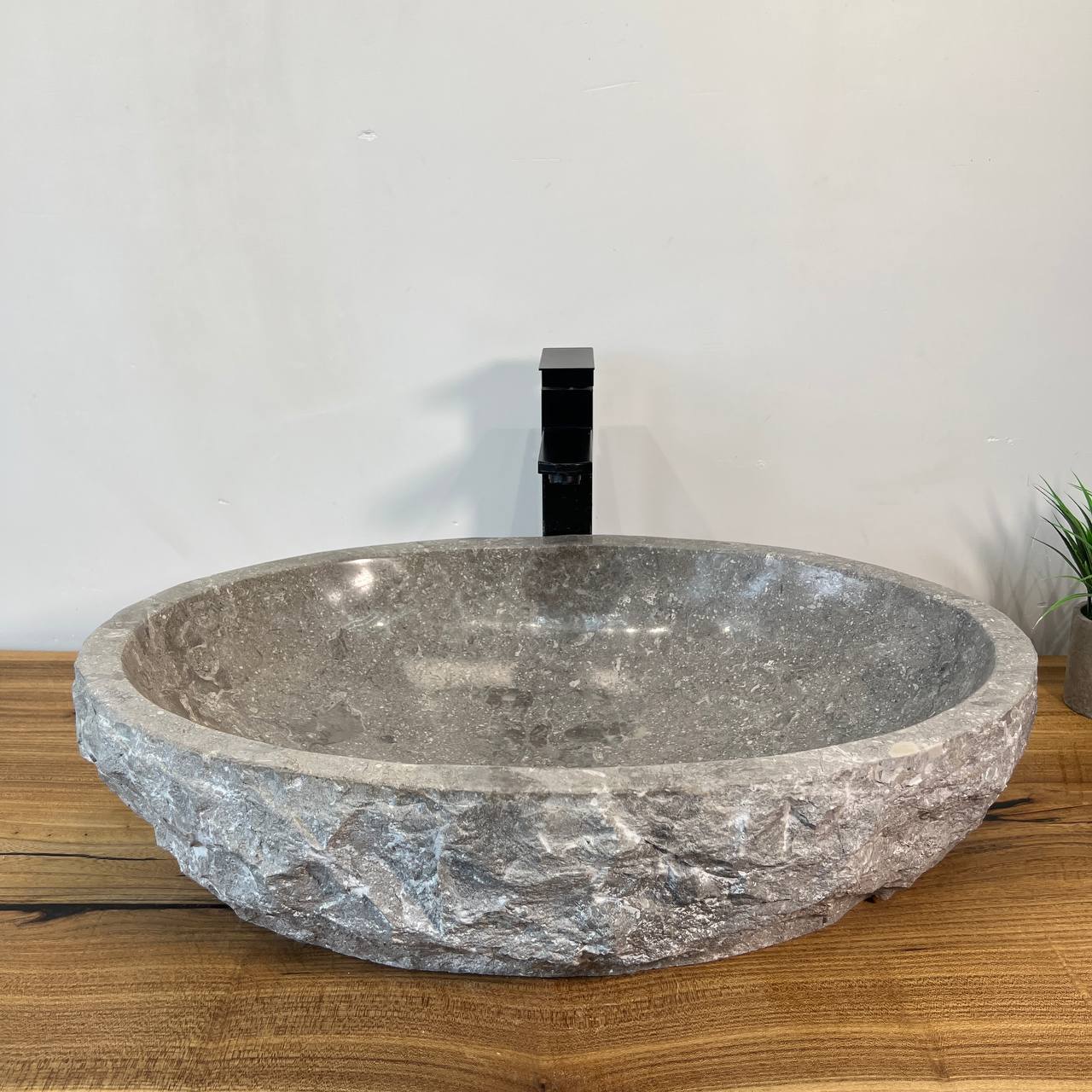 Раковина из мрамора Erozy Grey EM-66990 60*42*15 из натурального камня