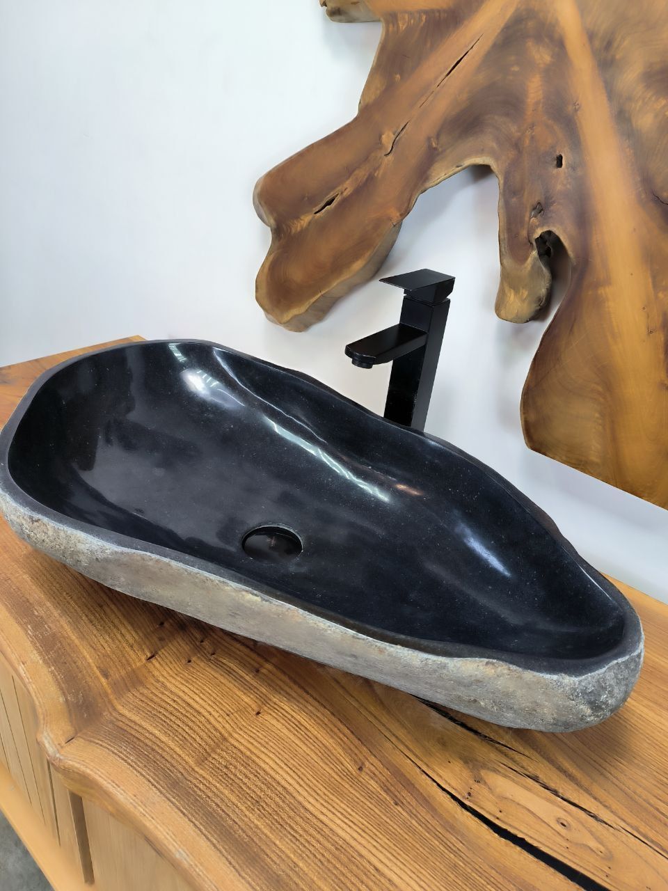 Раковина из речного камня RS-66549 68х40х15 из натурального камня
