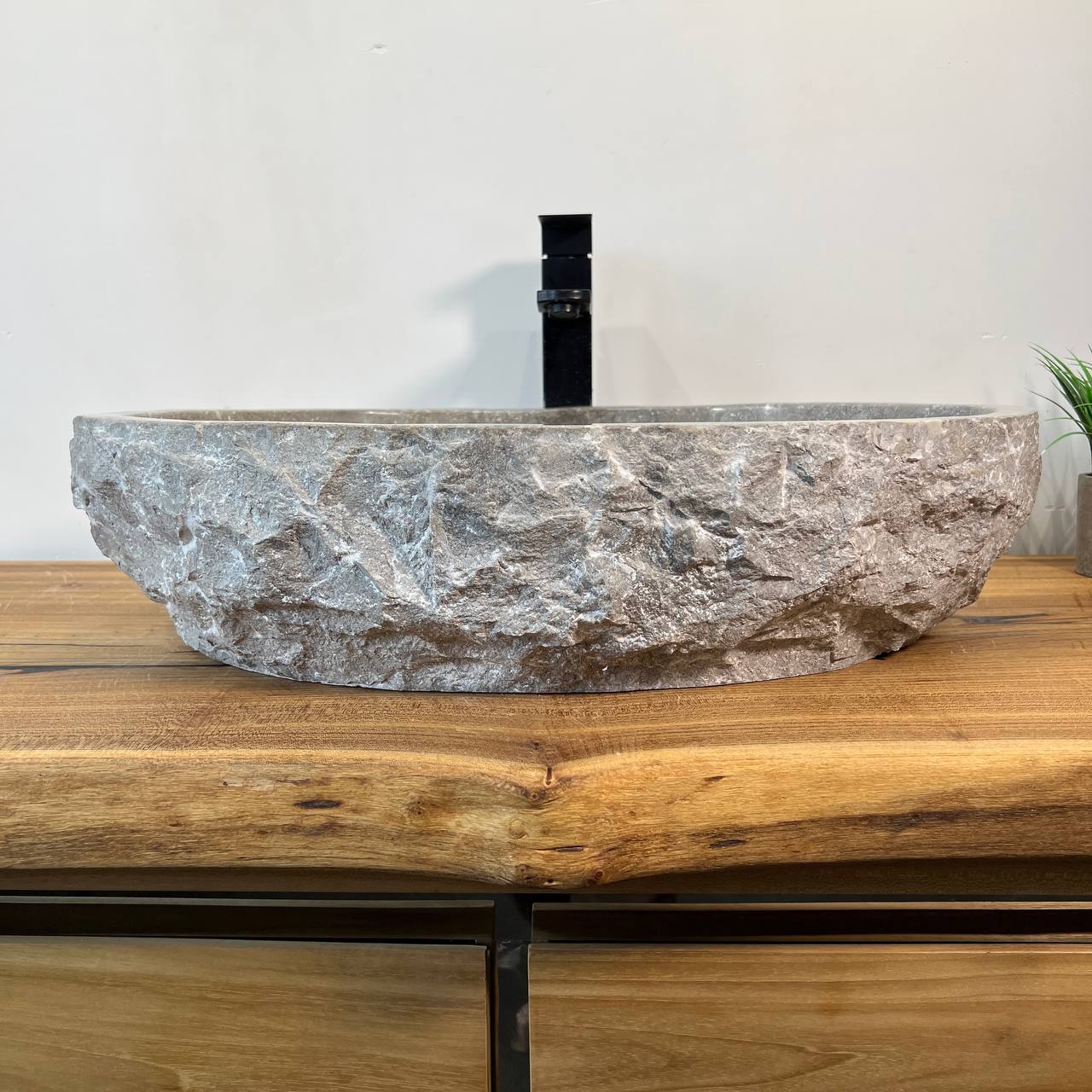 Раковина из мрамора Erozy Grey EM-66990 60*42*15 из натурального камня