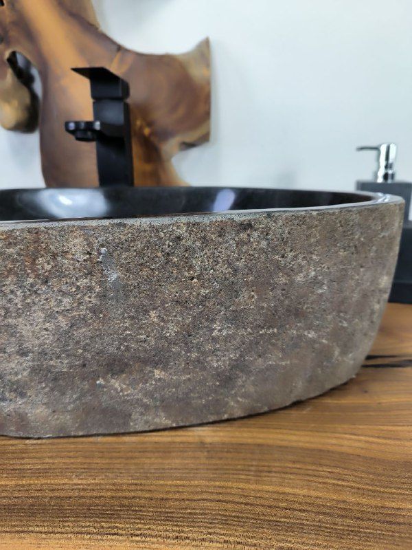 Раковина из речного камня ПАРА! RS-66629 57х35х15 из натурального камня