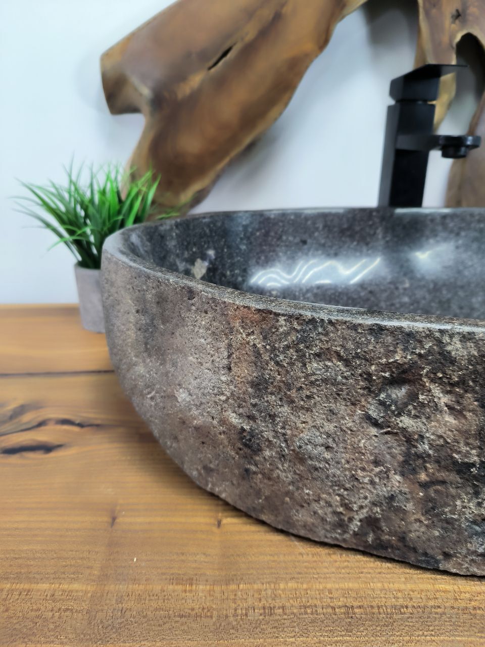 Раковина из речного камня RS-66346 60х40х15 из натурального камня