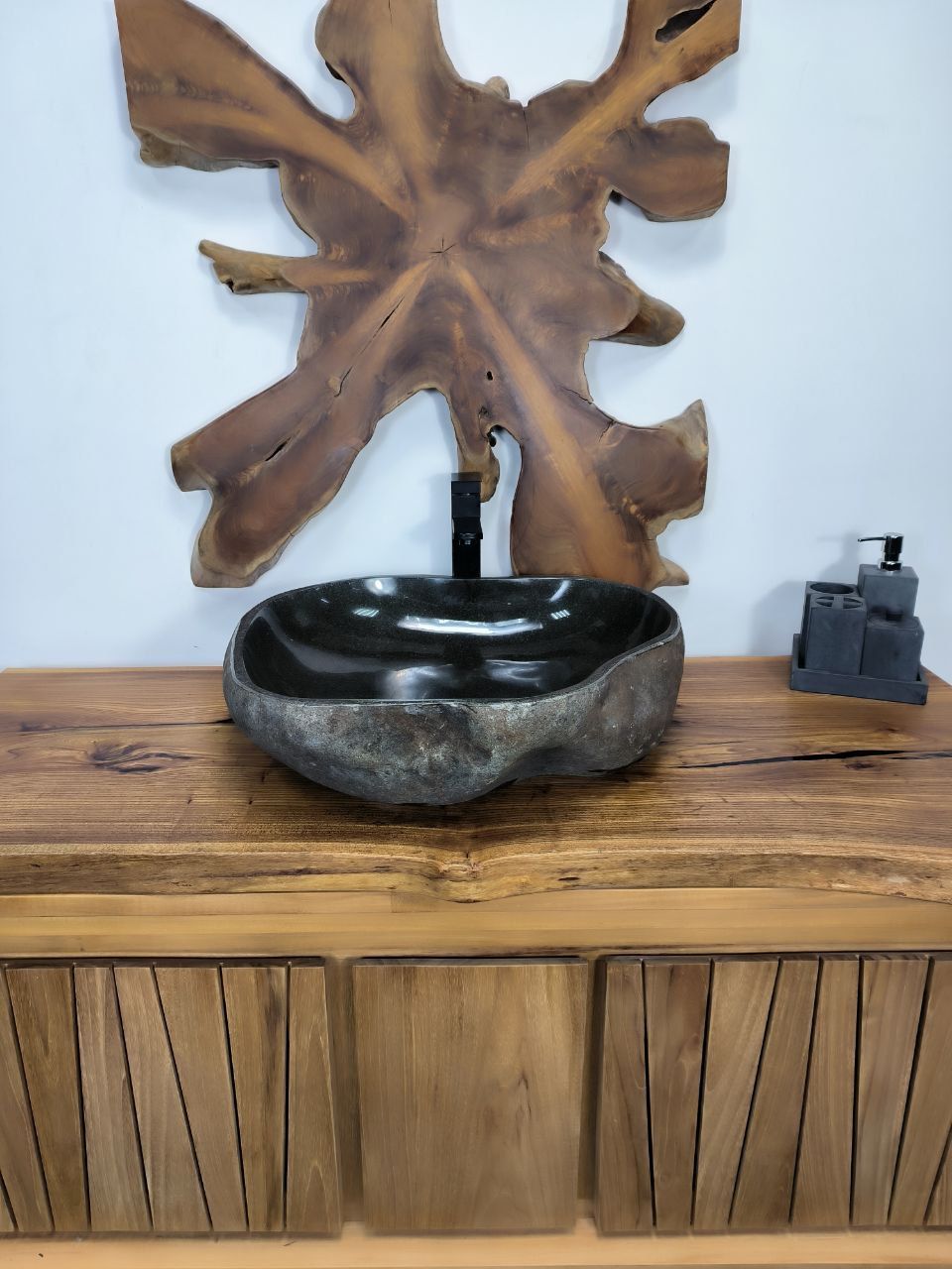 Раковина из речного камня RS-66714 56х49х15 из натурального камня