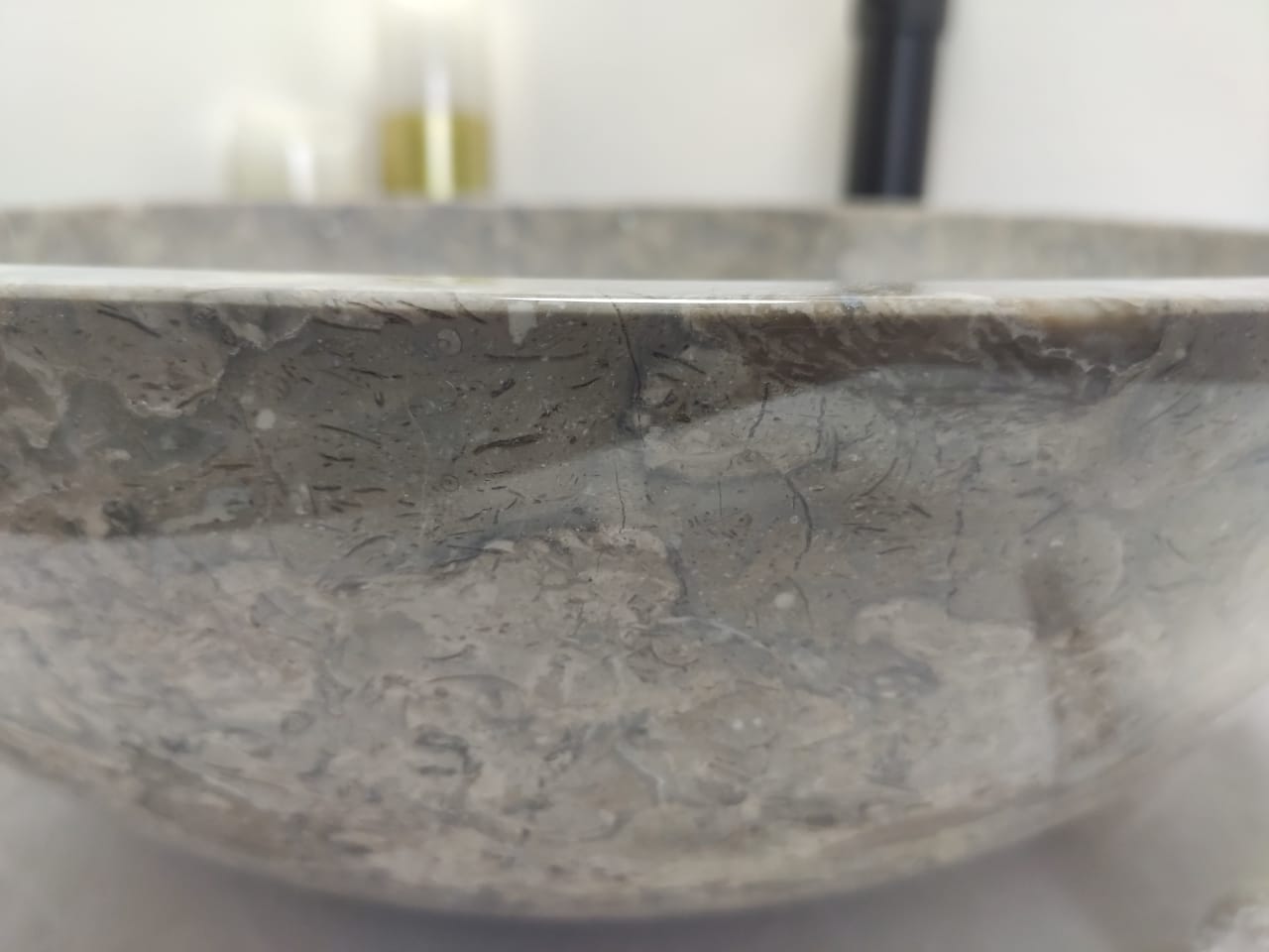 Раковина из мрамора Bowl Grey TinLip BM-60028 45*45*15 из натурального камня