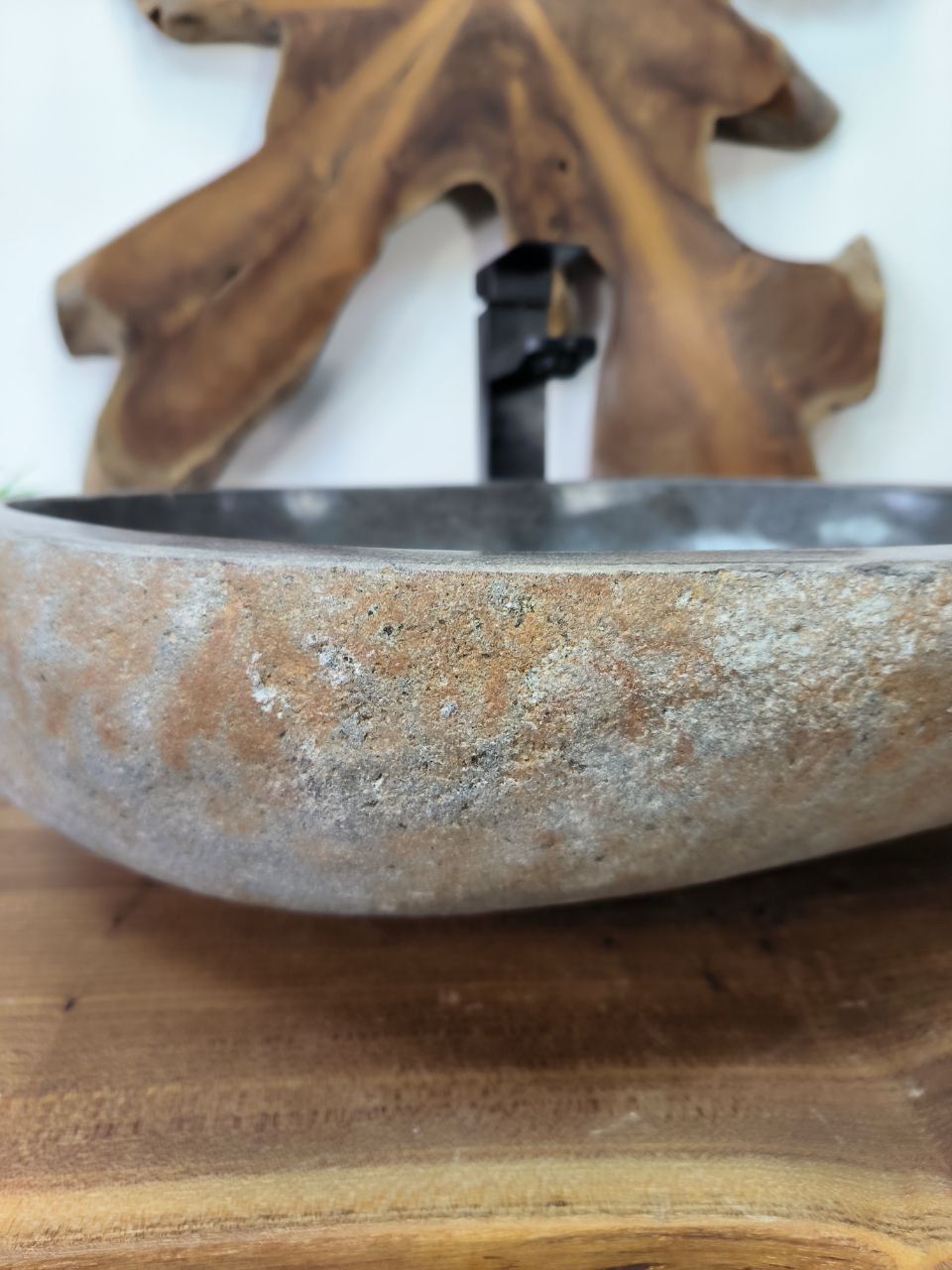 Раковина из речного камня RS-65845 60х45х16 из натурального камня