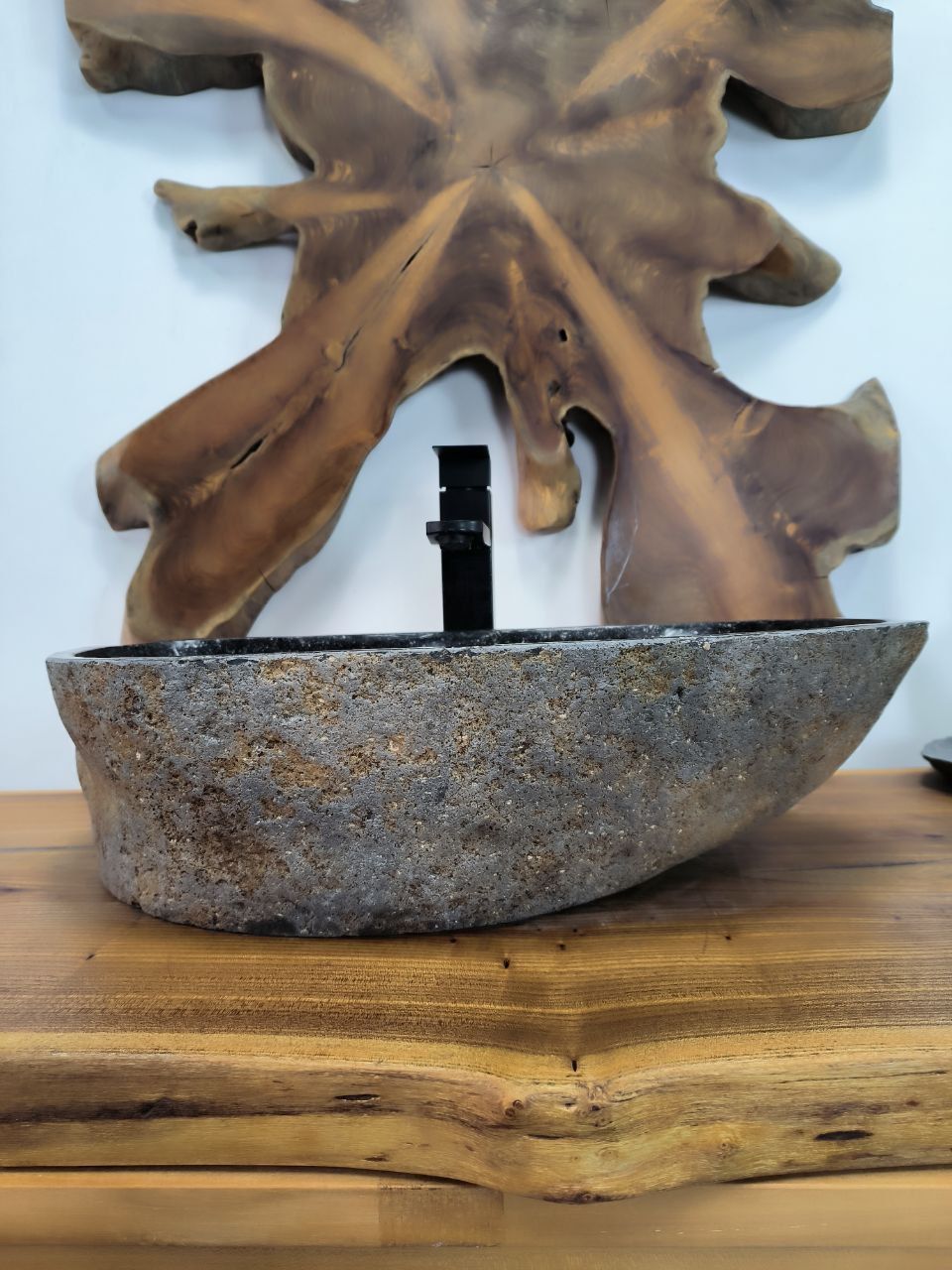 Раковина из речного камня RS-66449 53х32х15 из натурального камня