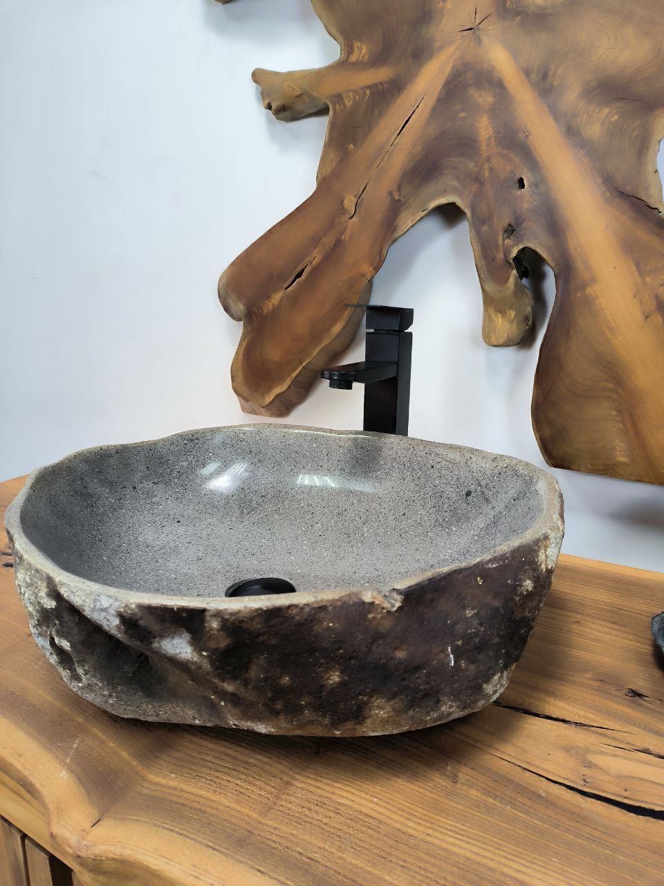 Раковина из речного камня RS-66331 50х42х15 из натурального камня