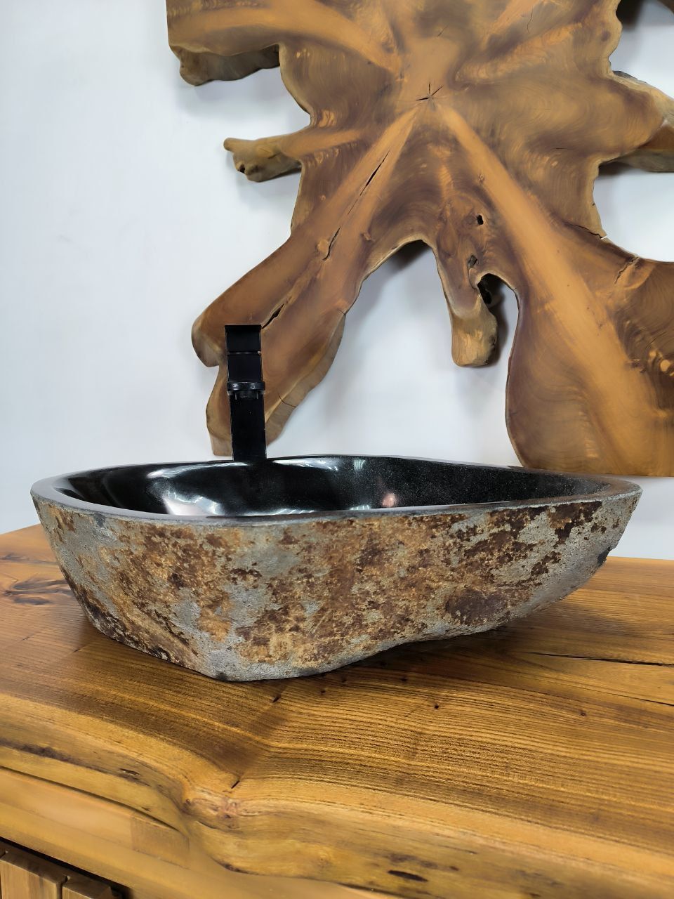 Раковина из речного камня RS-66511 59х39х14 из натурального камня