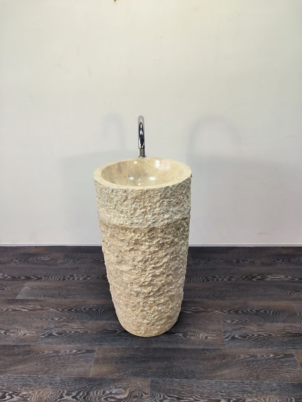 Раковина напольная из мрамора Pedestal Cream Marmo MN-65910 45х45х90 из натурального камня