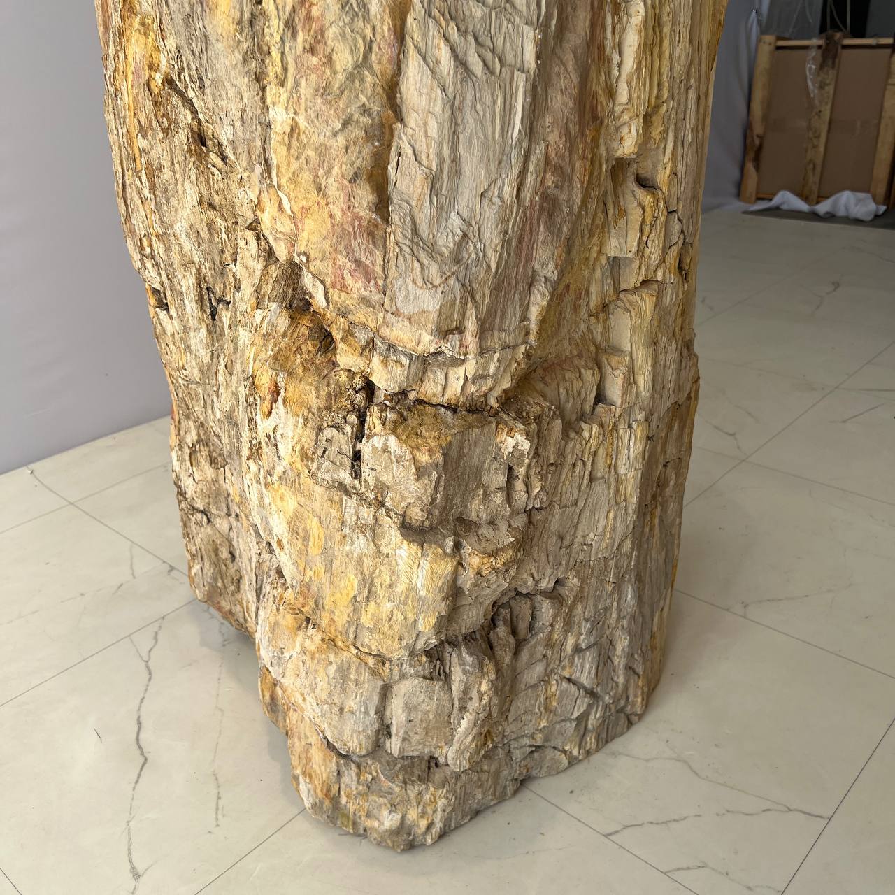 Раковина напольная из окаменелого дерева ODN-67058 56*45*90