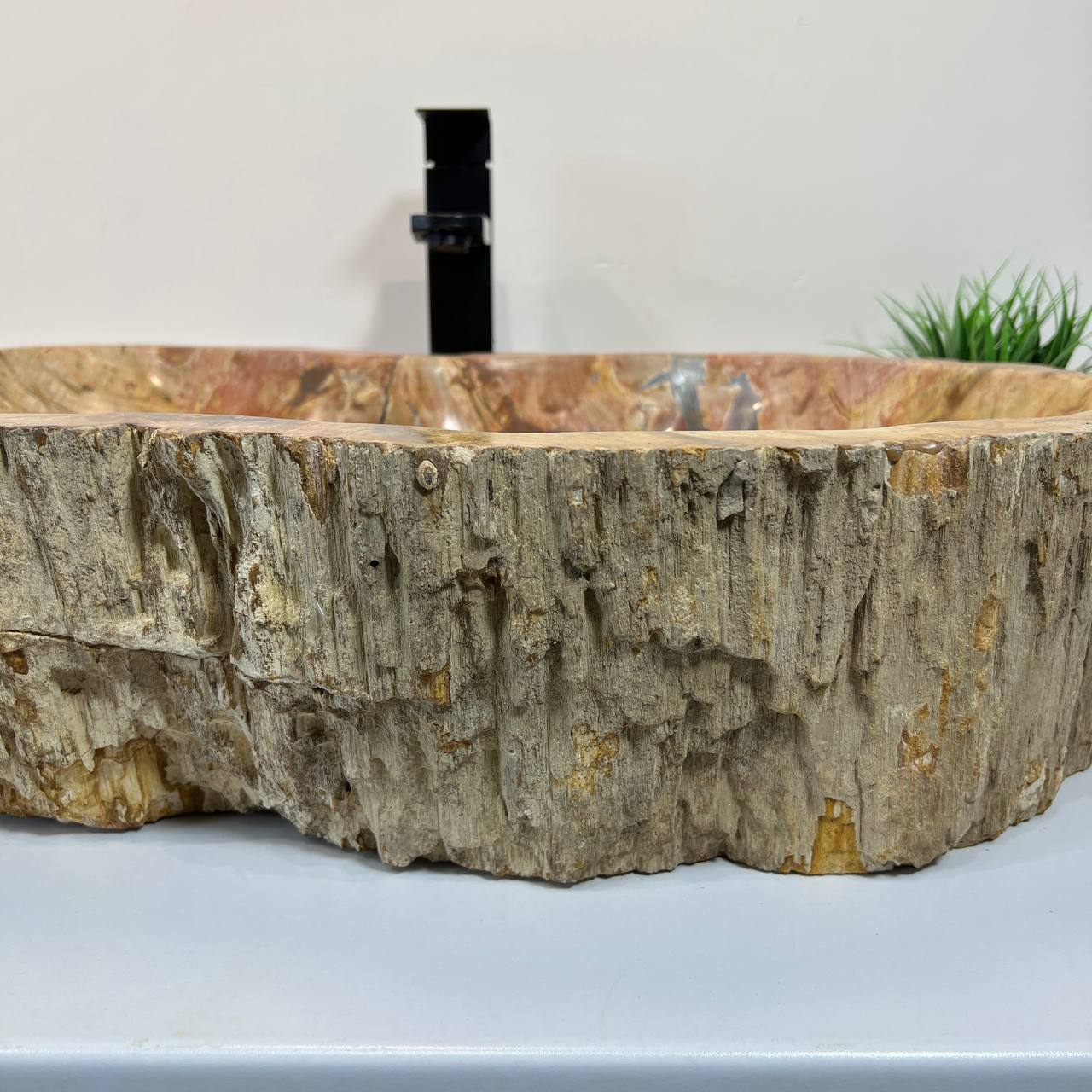 Раковина из окаменелого дерева ПАРА! OD-66908 70*45*15 из натурального камня