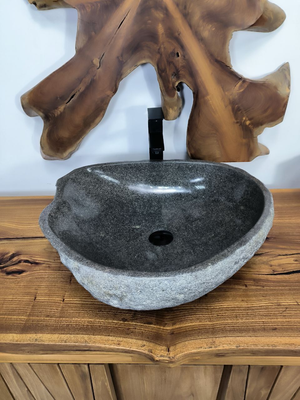 Раковина из речного камня RS-66704 54х47х15 из натурального камня