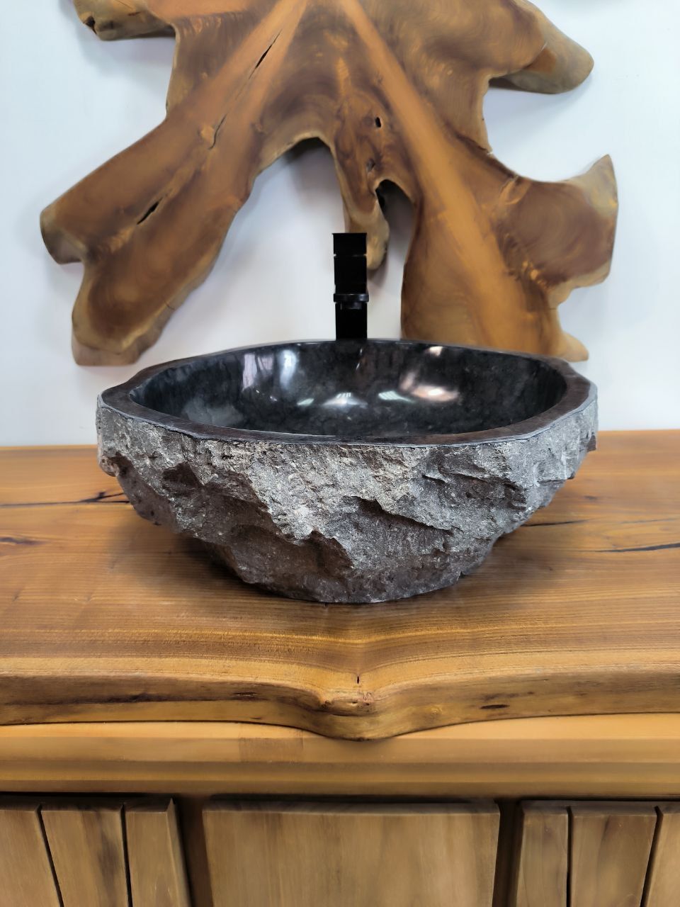 Раковина из мрамора Erozy Black EM-66602 48х46х16 из натурального камня