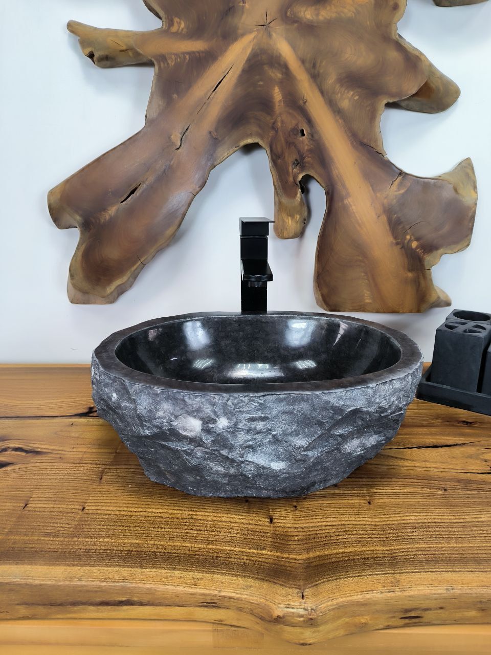 Раковина из мрамора Erozy Black EM-66613 40х30х15 из натурального камня