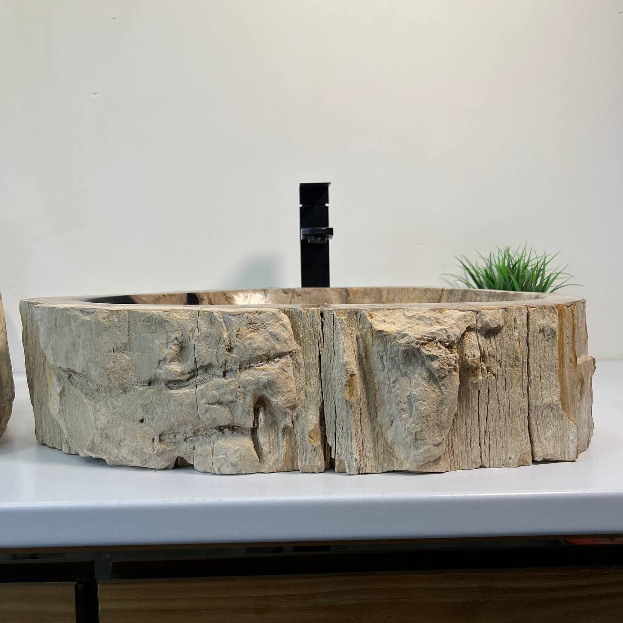 Раковина из окаменелого дерева ПАРА! OD-66880 60*36*15 из натурального камня