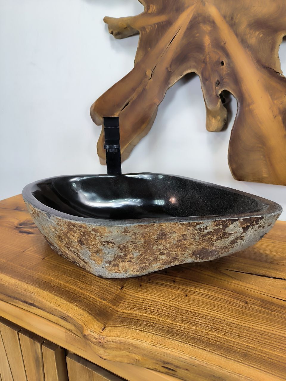 Раковина из речного камня RS-66511 59х39х14 из натурального камня