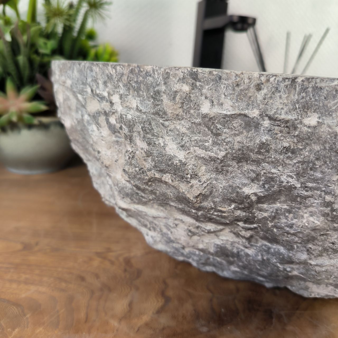 Раковина из мрамора Erozy Grey EM-64527 46*46*15 из натурального камня