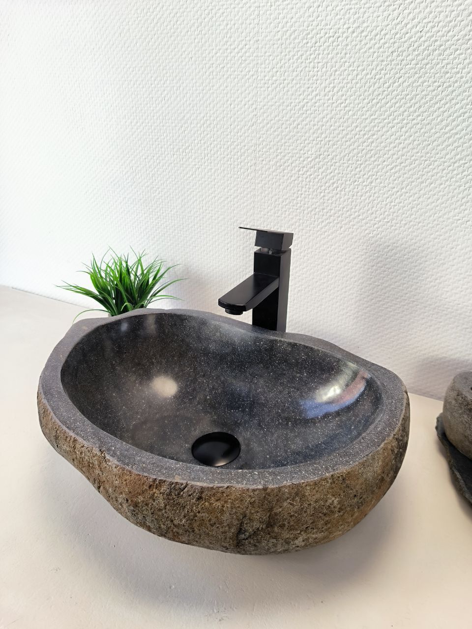 Раковина из речного камня RS-65967 50х34х15 из натурального камня