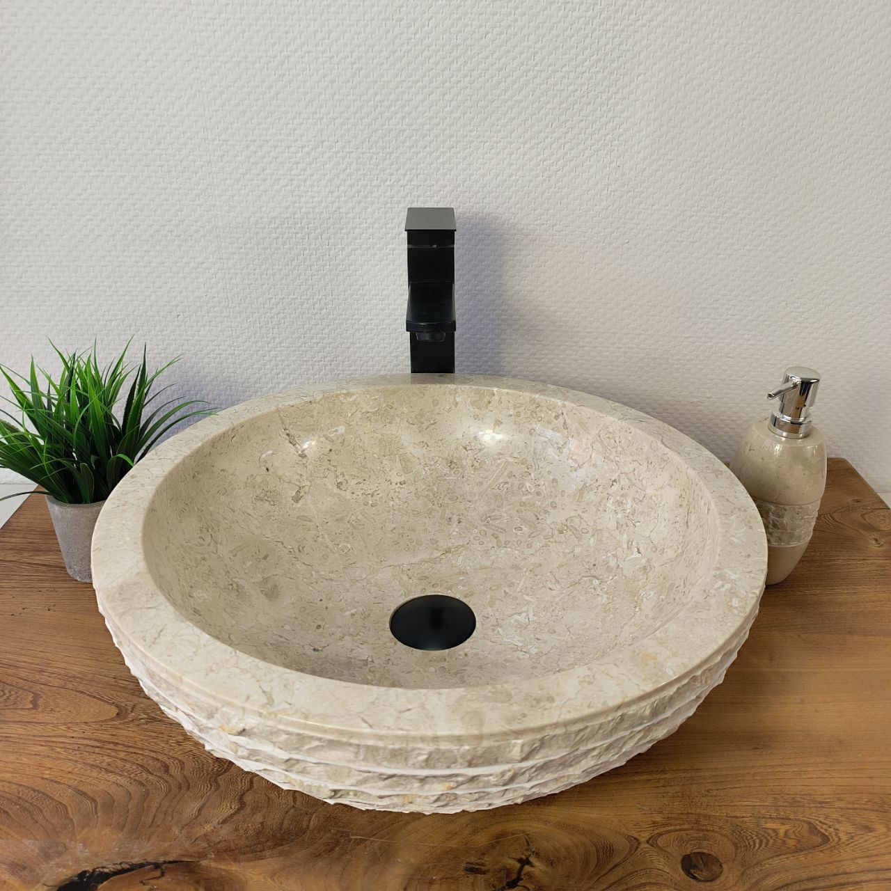 Раковина из мрамора Bowl Cream Marmo BM-65928 45х45х15 из натурального камня
